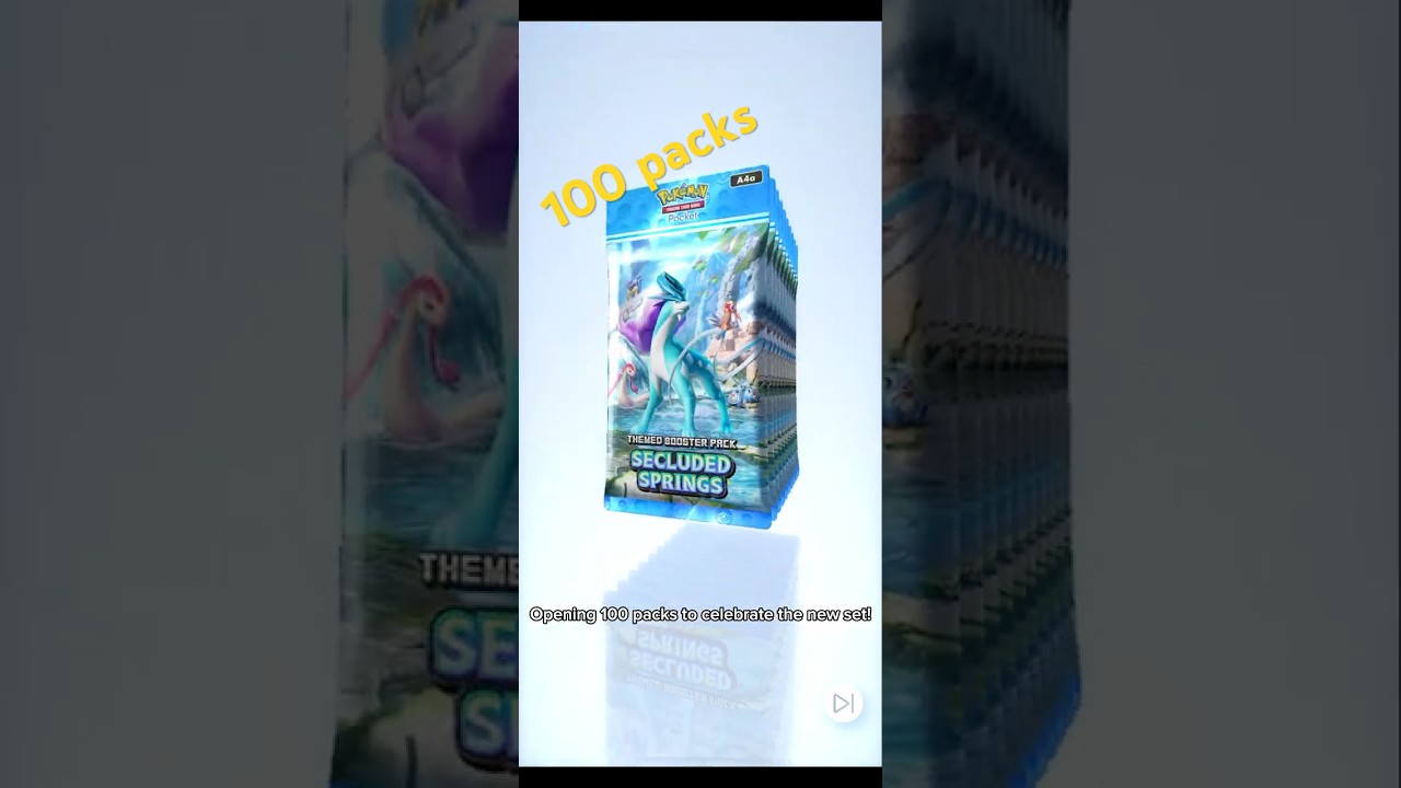 Secluded Springs 100 pack opening Highlights! #pokemon #pokemontcgpocket #pokemoncards #packopenning