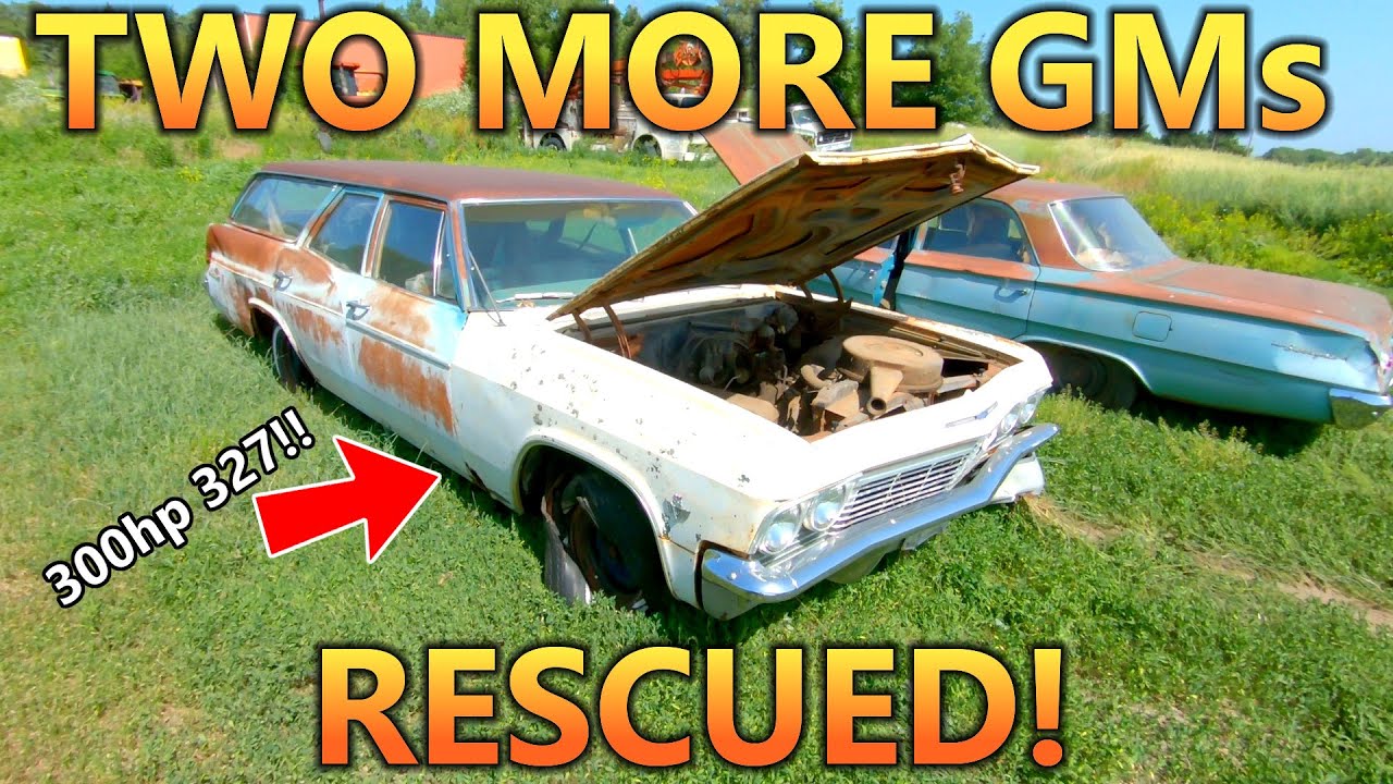 1962 Chevy Biscayne/1965 Belair Wagon Rescue! + Historic Chevy Dealership Visit!! (TWO CAR RESCUE)