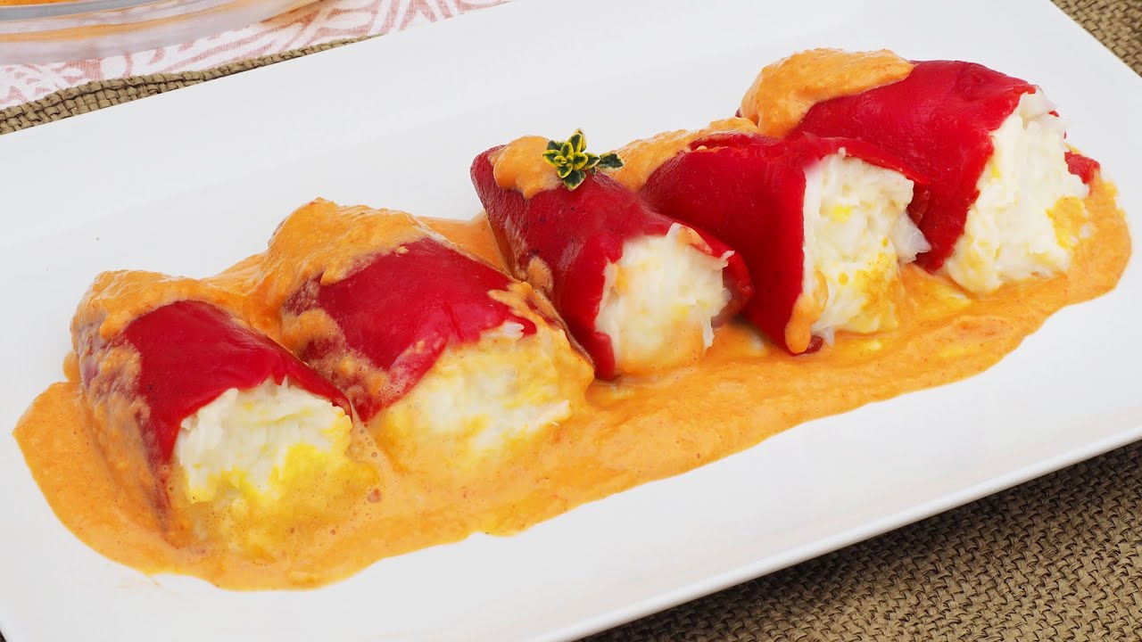 PIMIENTOS del PIQUILLO RELLENOS de Bacalao