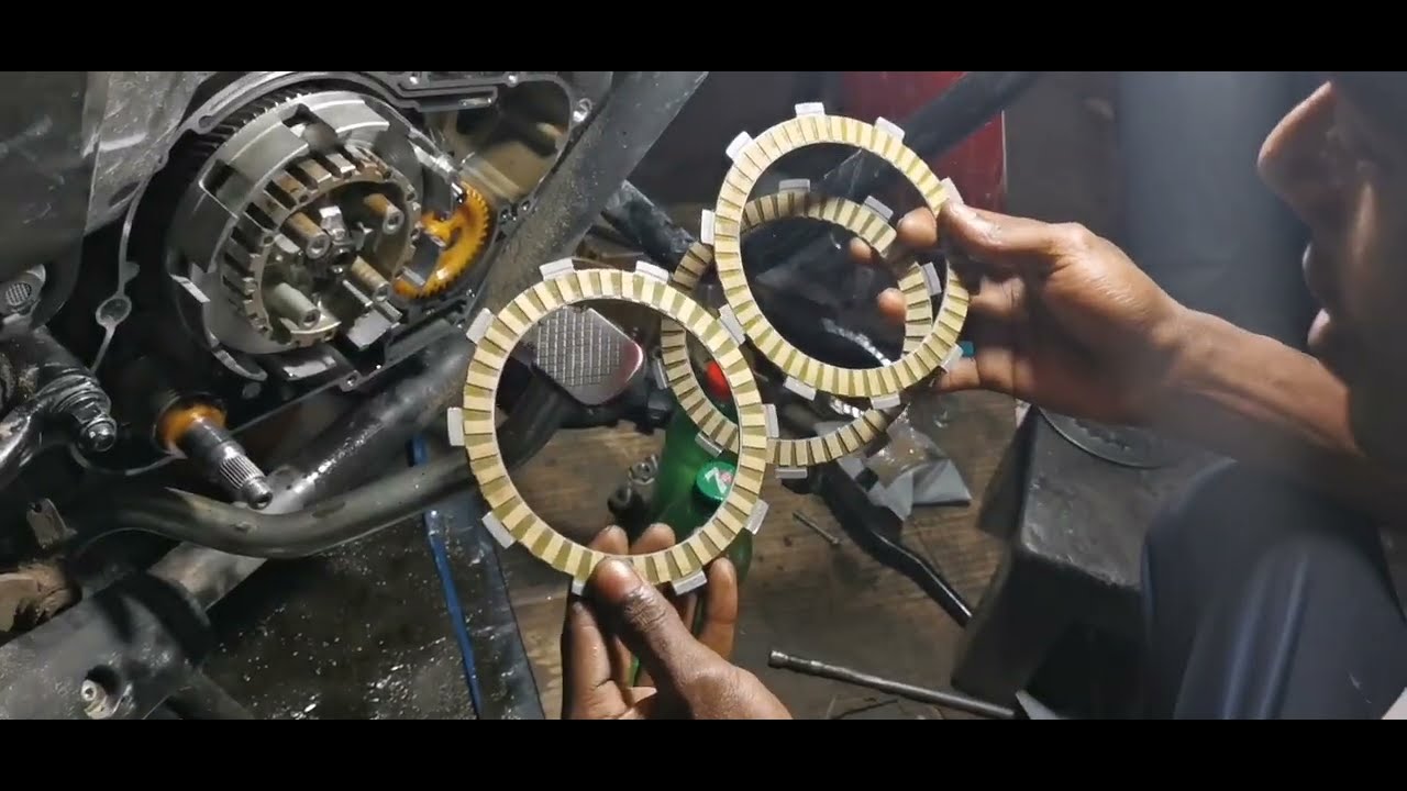 Yamaha saluto 125 clutch plate replace  #bike