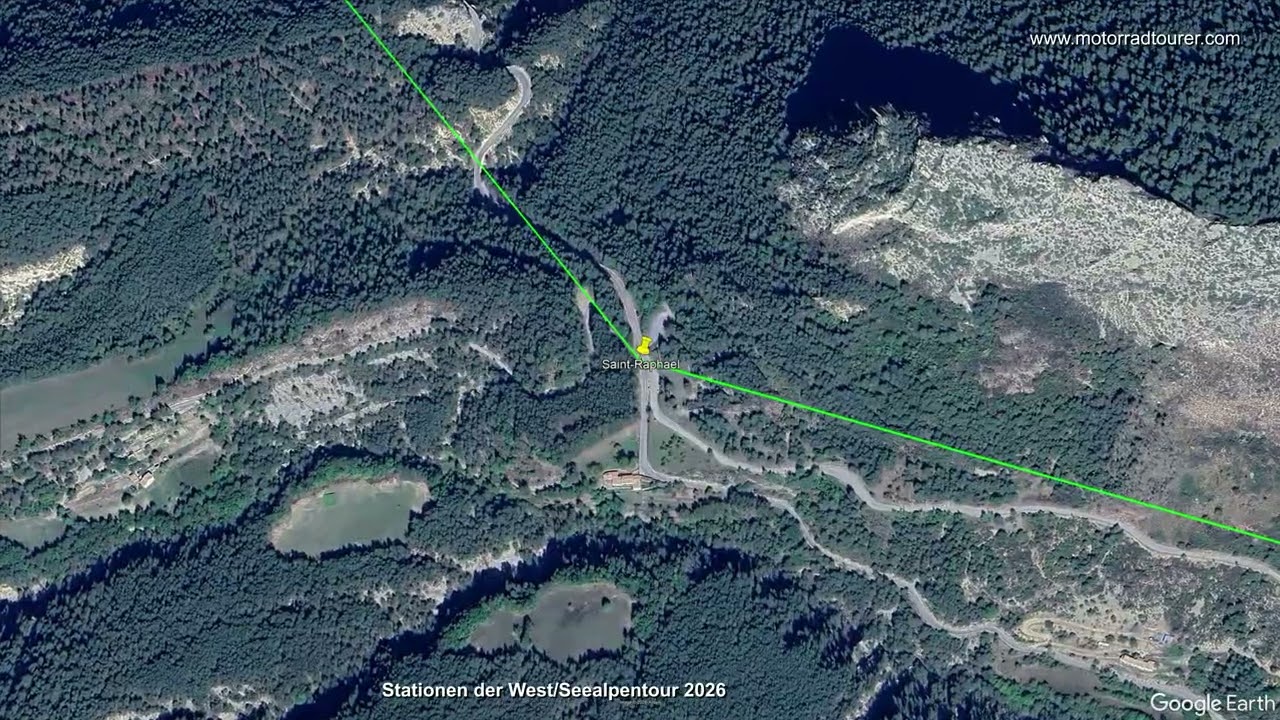 Motorradtourer - Google Animation der West/Seealpentour im September