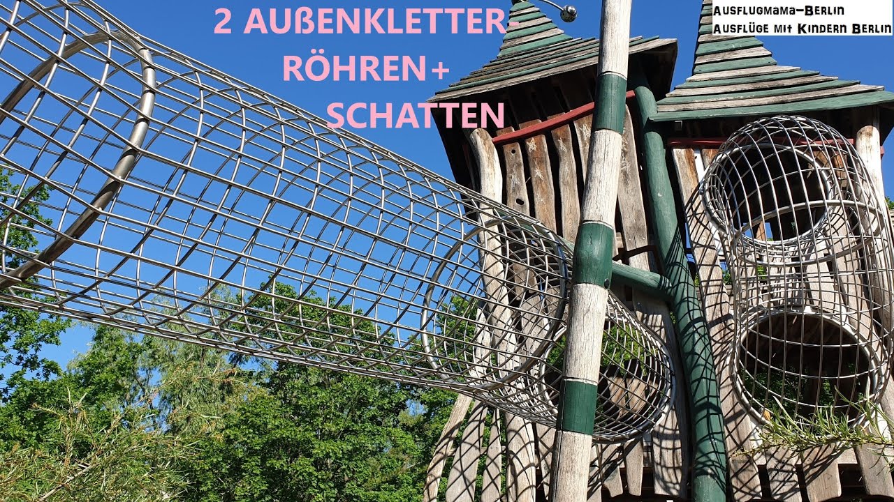 2 Außenkletter-Röhren + Schatten Spielplatz Nelli-Sachs-Park in Berlin-Schöneberg Ausflugmama-Berlin