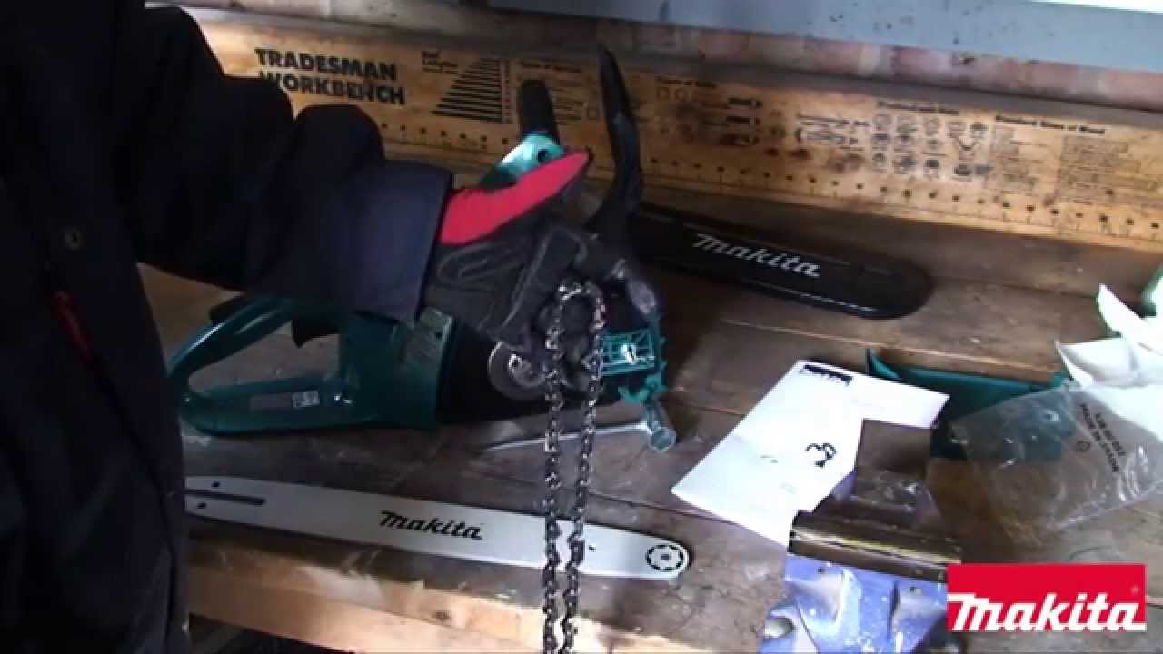 How to fit a chain on the Makita DCS4610