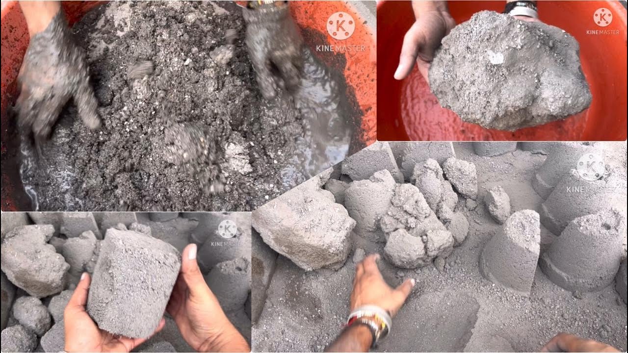 Mix textures dry and water crumbling mixing #asmr 