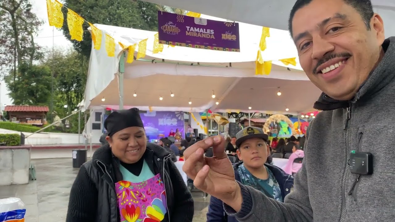 AQUÍ ES LA FERIA DEL TAMAL CANARIO LO PROBÉ en Xico Veracruz 