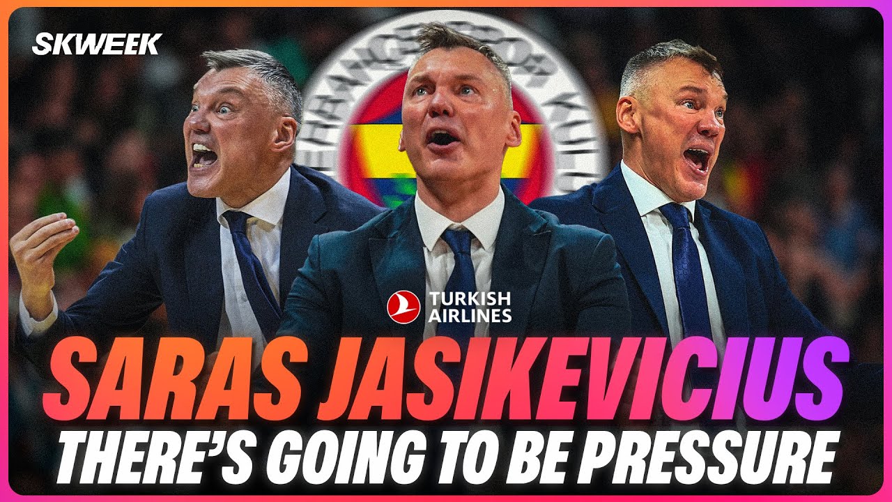SARAS JASIKEVICIUS EXCLUSIVE MEDIA DAY EUROLEAGUE FINAL FOUR INTERVIEW THERE'S GOING TO BE PRESSURE