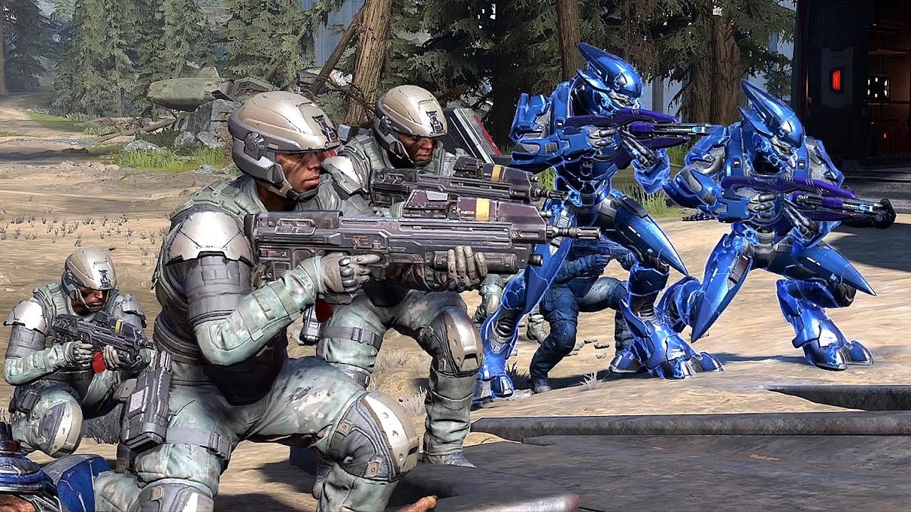 Морпехи и элита против изгнанников — HALO INFINITE NPC Wars