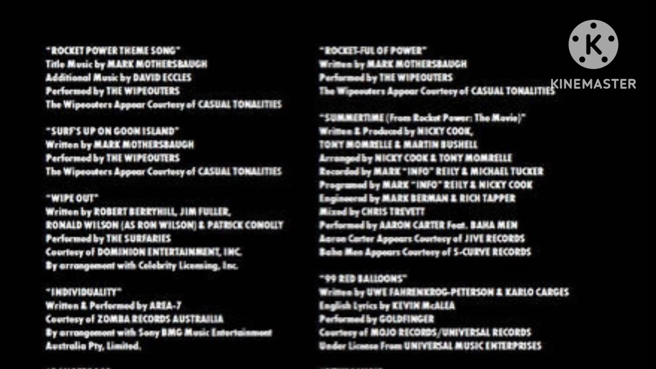 Rocket Power Movie Credits