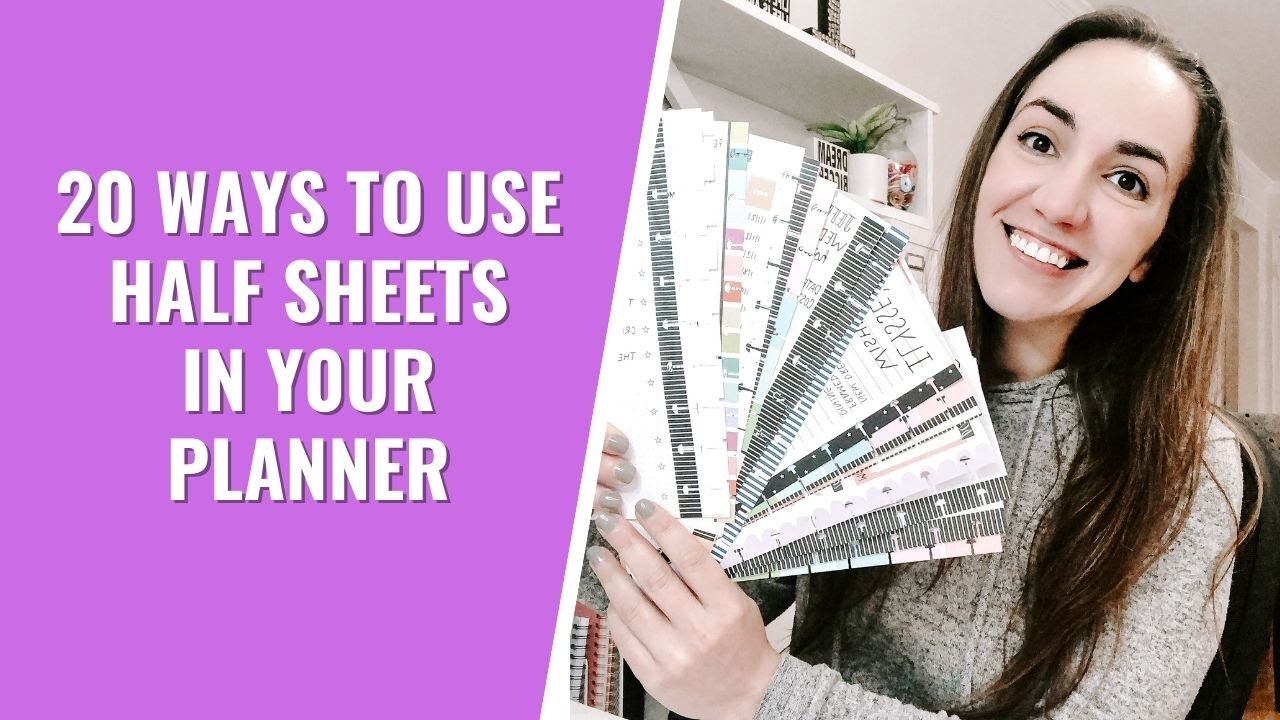20 WAYS TO USE HALF SHEETS IN YOUR HAPPY PLANNER