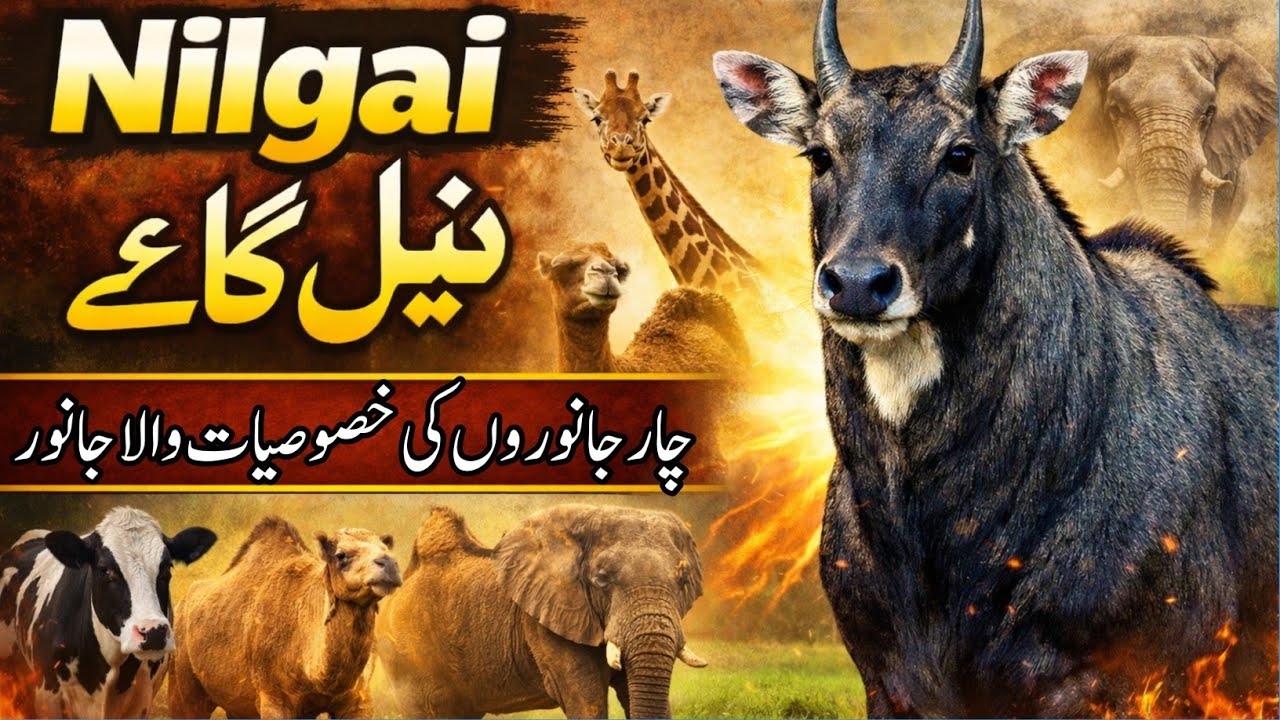 Nilgai Boselaphus Tragocamelus | Which four Animals Characteristics Are Found in the Nilgai?