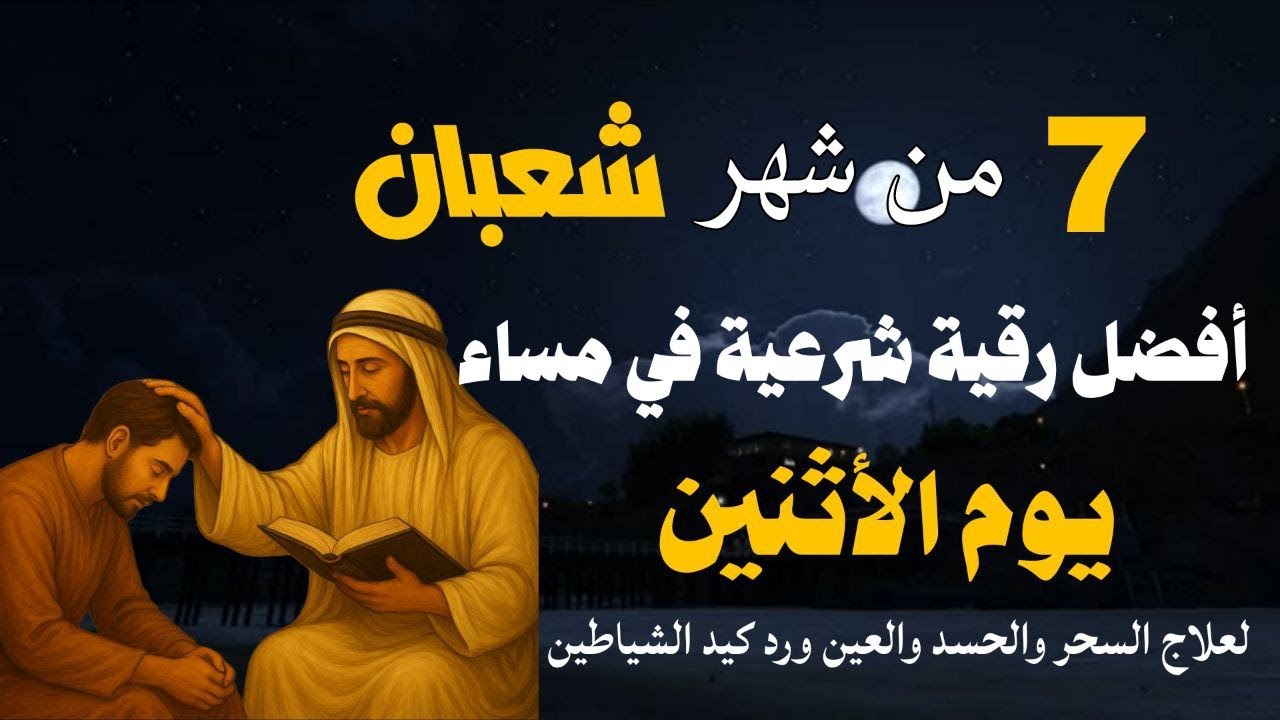 أفضل رقية شرعية في مساء يوم الأثنين - 7 من شهر شعبان لعلاج الحسد والسحر والعين وتحصين البيت والأولاد