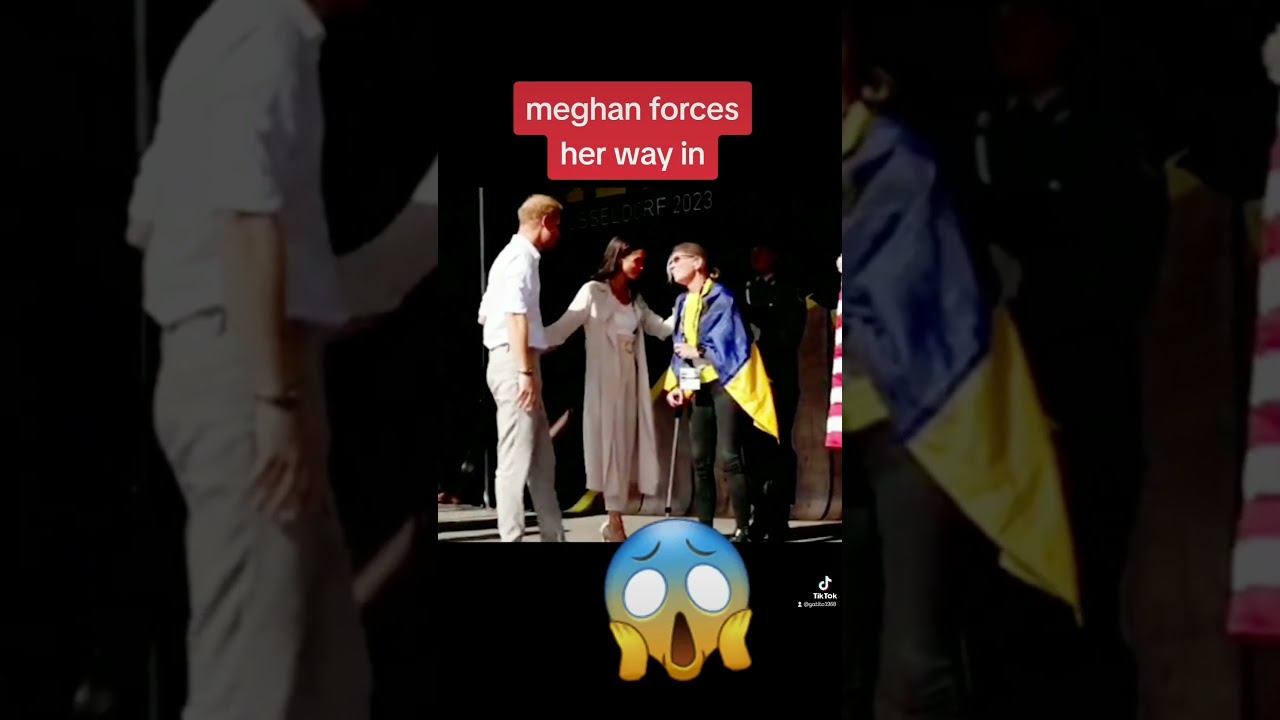 Angry Meghan pushes her way in 🤮😳😱 #meghanmarkle #princeharry #shorts