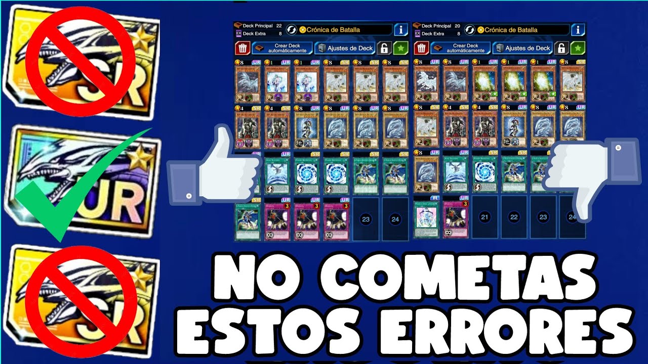 5 ERRORES que TODOS COMETEMOS al EMPEZAR en Duel Links | El QUINTO te PUEDE DEJAR sin CUENTA