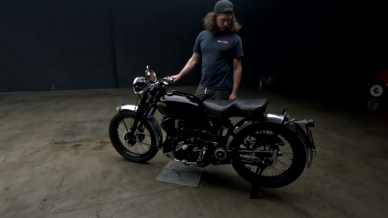 The Stunning Unrestored Vincent Black Shadow Cold Start!