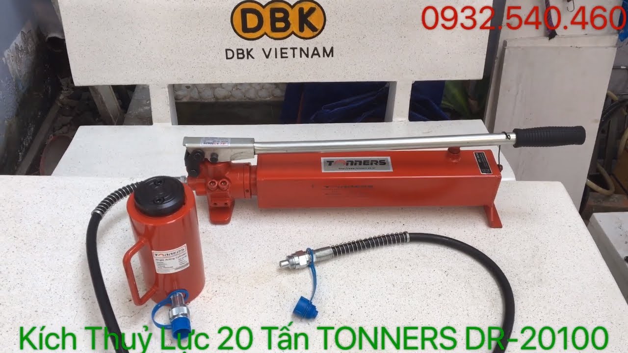 K&iacute;ch thủy Lực 20 Tấn H&agrave;nh Tr&igrave;nh 100mm DR-20100 TONNERS