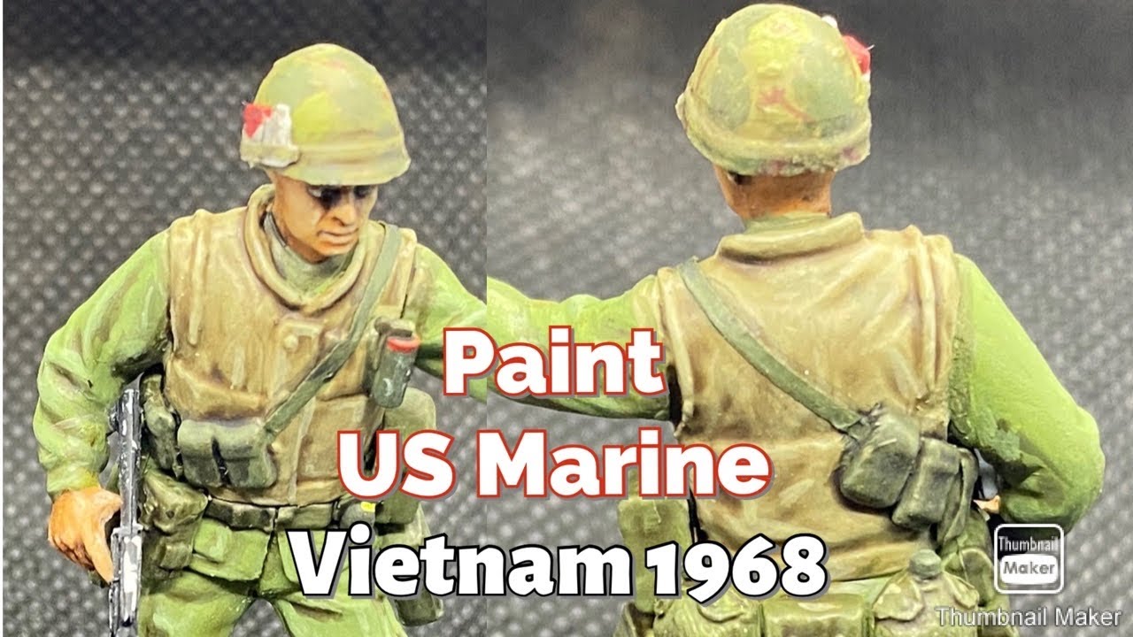 Paint US infantry/ Marine Vietnam War #figure #vietnamwar #scalemodel #paintfigure