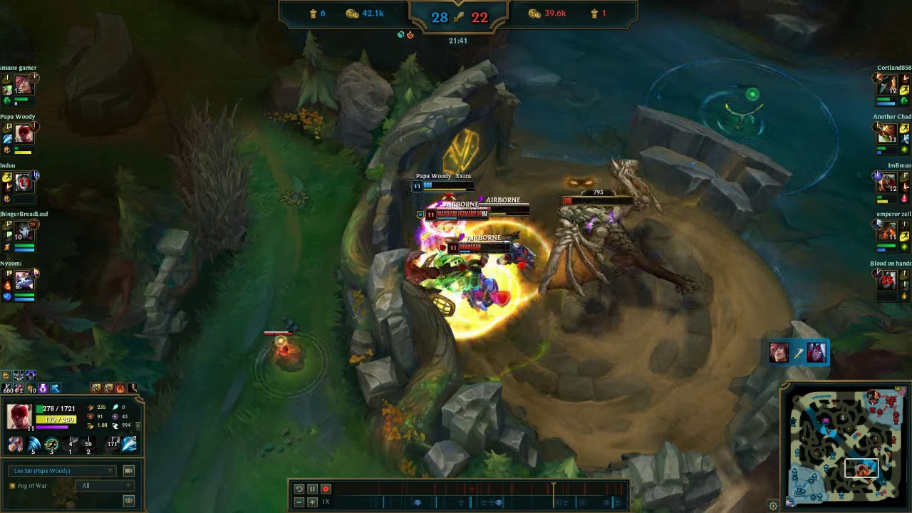 Lee Sin Big Brain Dragon Outplay