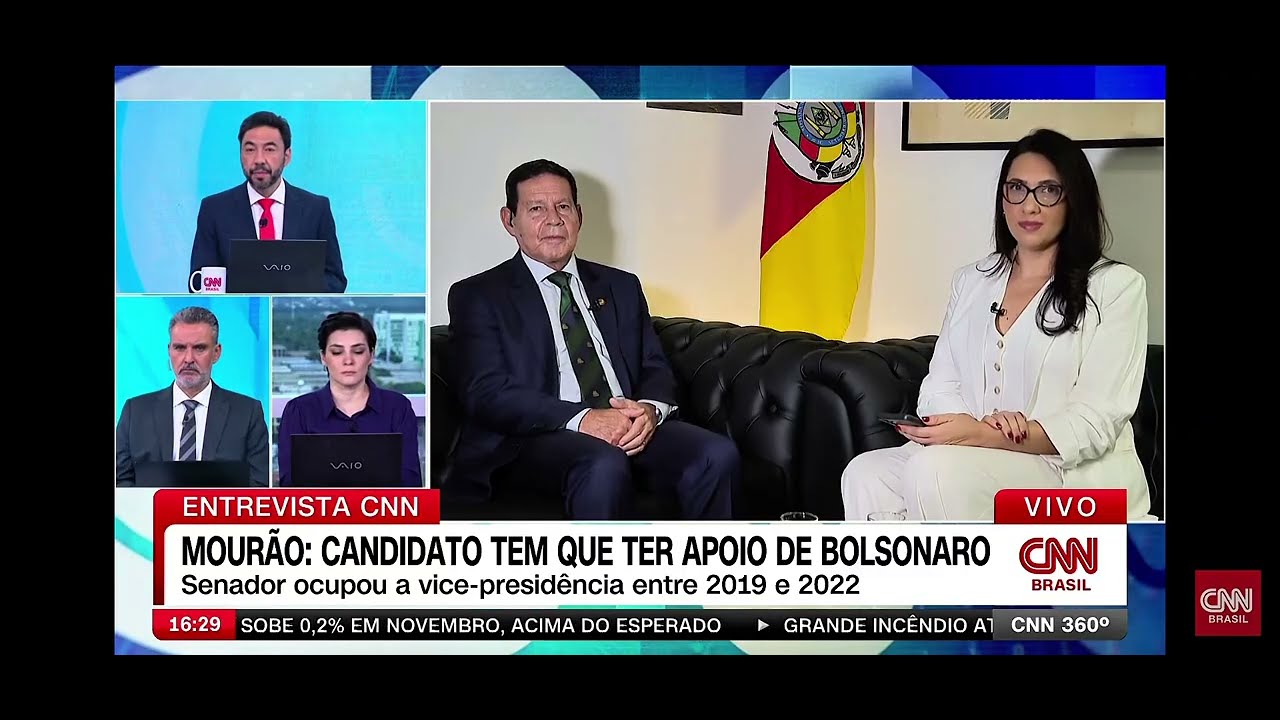 Senador Hamilton Mour&atilde;o concede entrevista ao programa CNN 360 - 26/11/2025