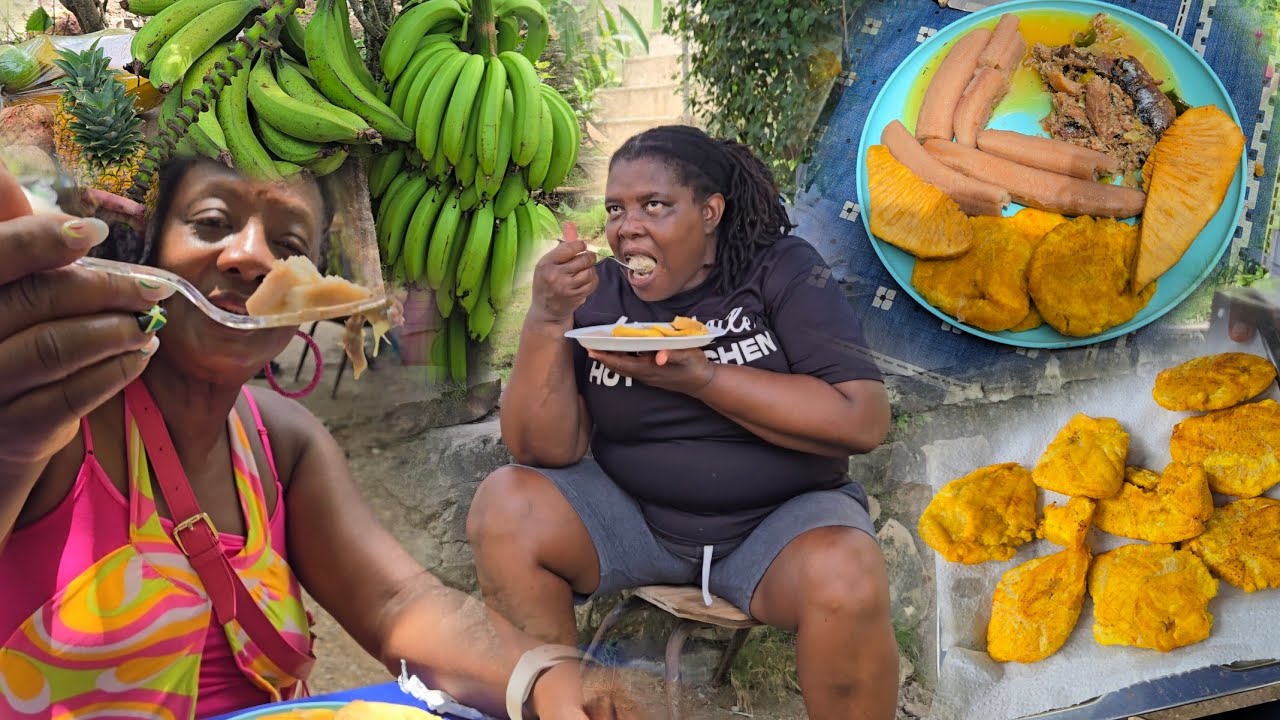 Cooking Breakfast For Our Guests From The USA|Salt Mackerel RunDown W Banana Fried Breadfruit & More