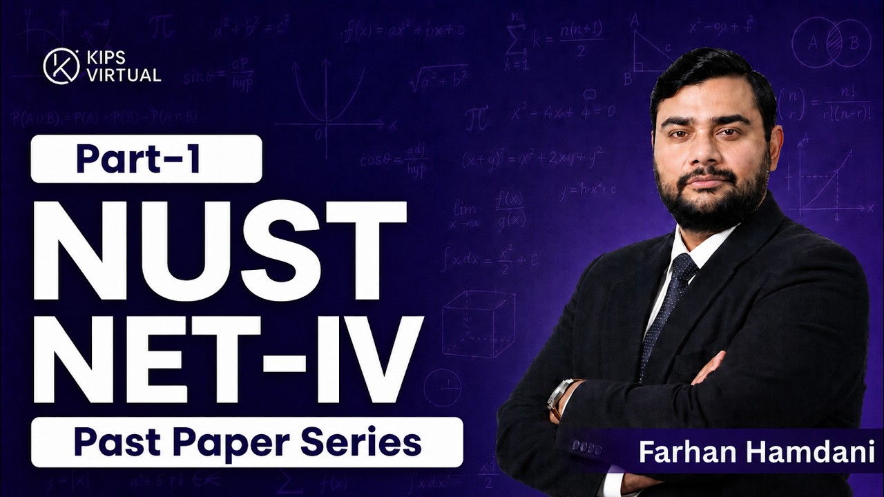 NUST NET-IV Mathematics 2026 | Past Paper Series with Complete Solutions | Part 1 #kipsvirtual