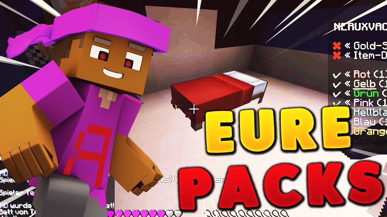 BEDWARS mit EUREN TexturePacks! (Zuschauer Packs)