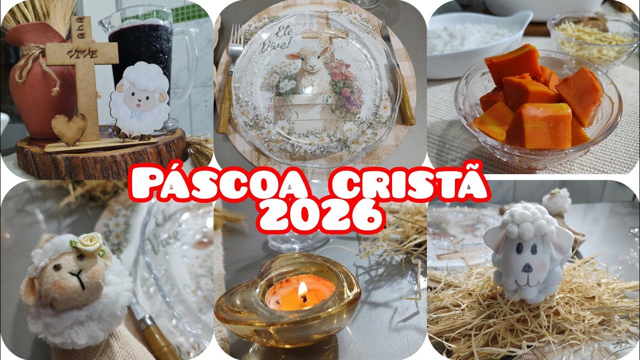 MESA POSTA, INSPIRAÇÃO PÁSCOA CRISTÃ 2026 PARA O JANTAR!