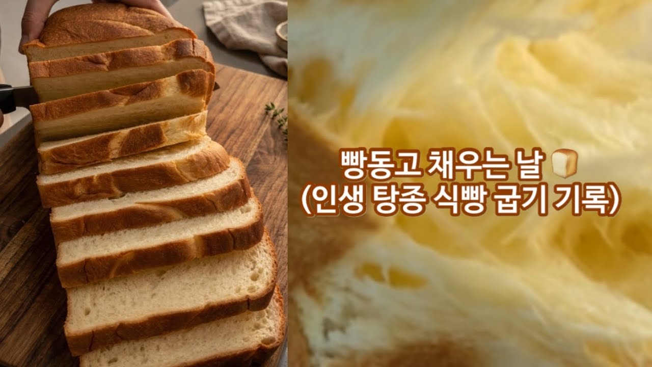 [노편집] 결국 정착한 인생 탕종 식빵 기록 🍞 가정용 반죽기로 식빵 두 덩이 만들기 (ASMR) @papaboulanger 