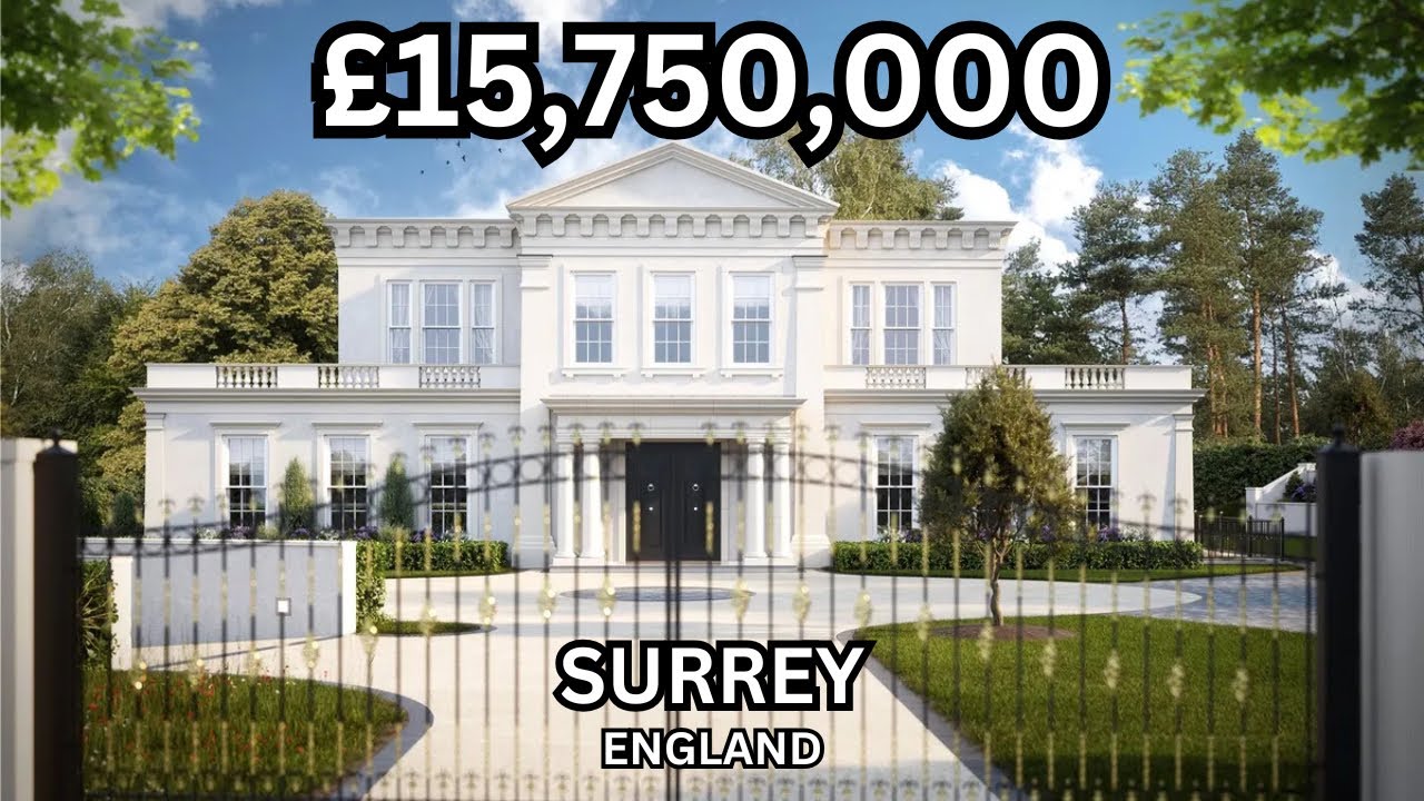 £15,750,000 Surrey Mansion w Indoor Pool | London Real Estate