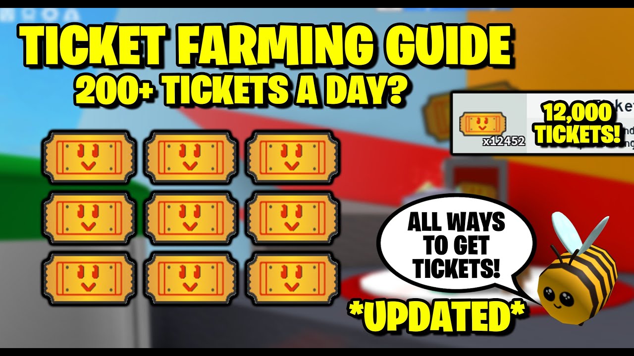 *New* Ticket Farming Guide! 200+ Tickets a Day! Bee Swarm Simulator