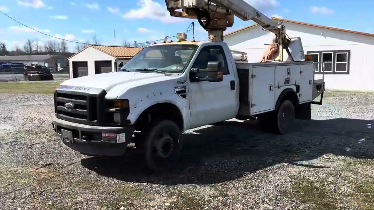 Lot 1103 April 2026 Auction 2010 Ford F-450 w/ Aerial Bucket Unit EdinburgAuction.com