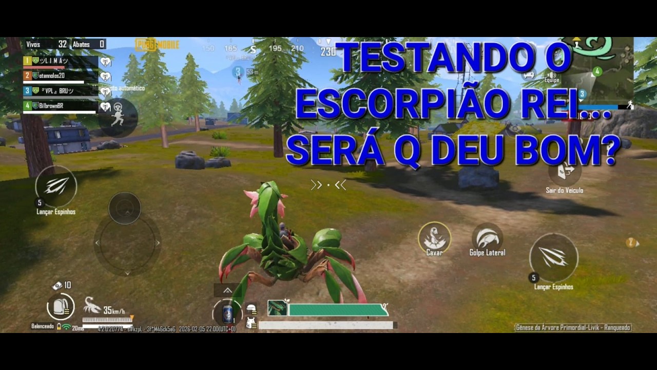 TESTANDO O ESCORPIÃO REI EM LIVIK