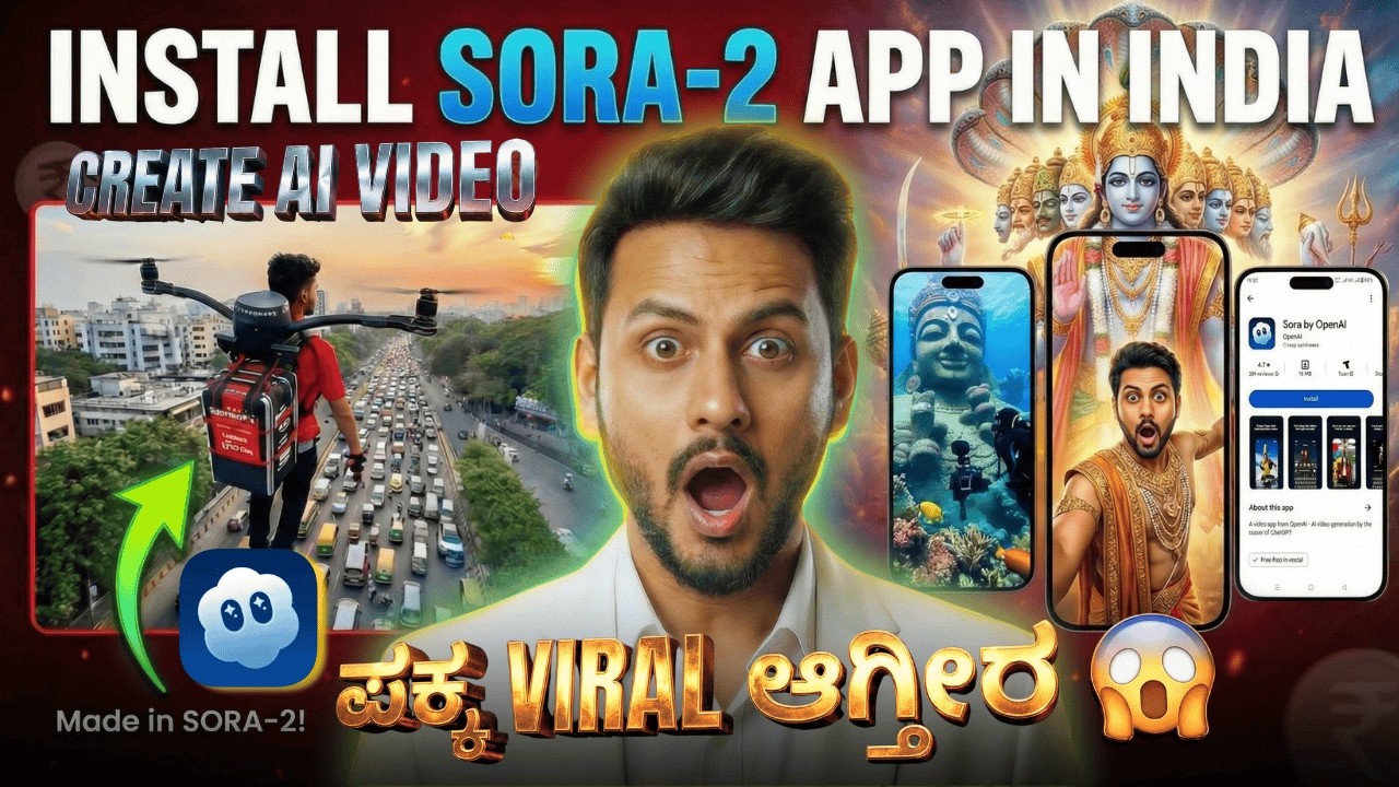 How to Create Viral AI Videos in Sora 2 🤩 Explained in kannada | 100 % Free & Realistic
