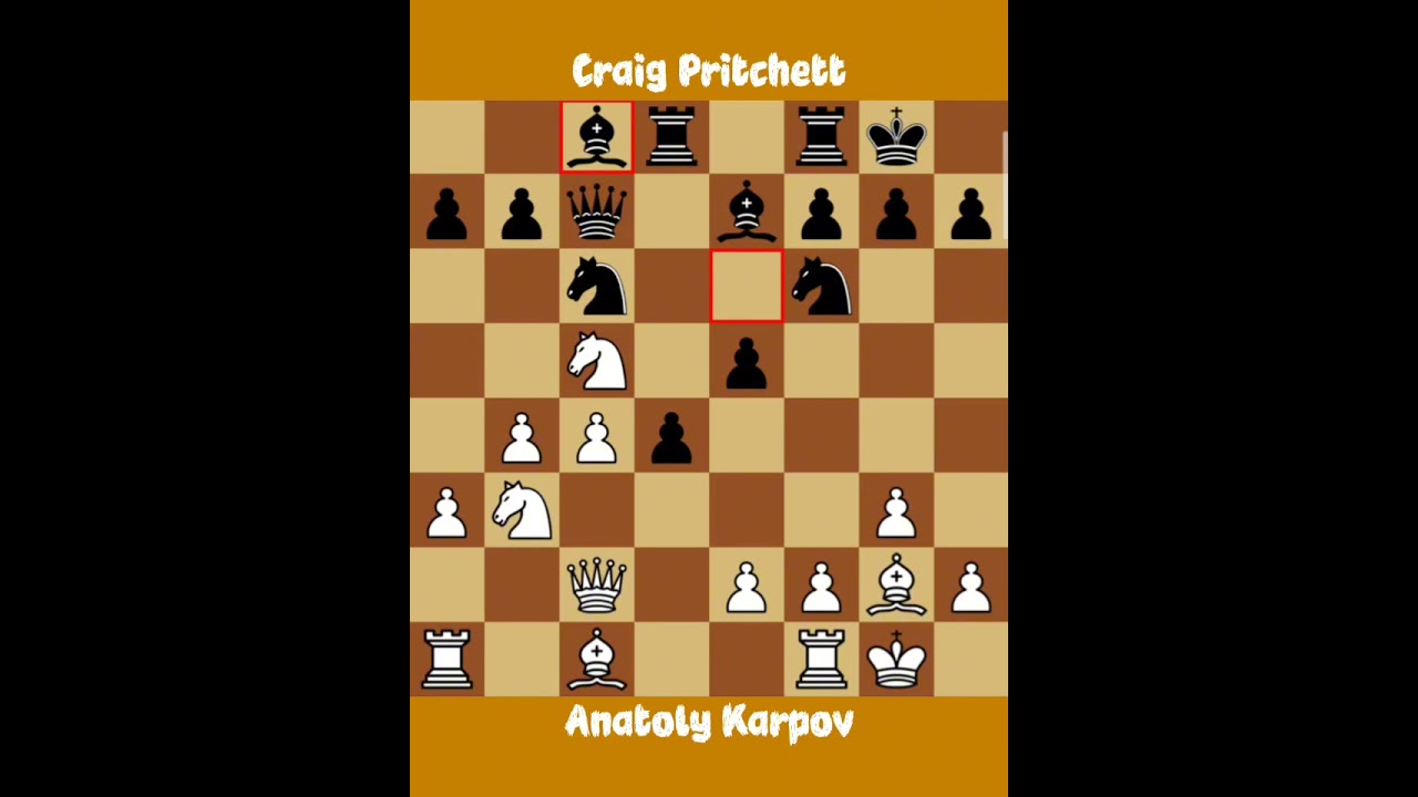 Anatoly Karpov vs Craig William Pritchett ◉ Nice Olympiad Preliminary 1974