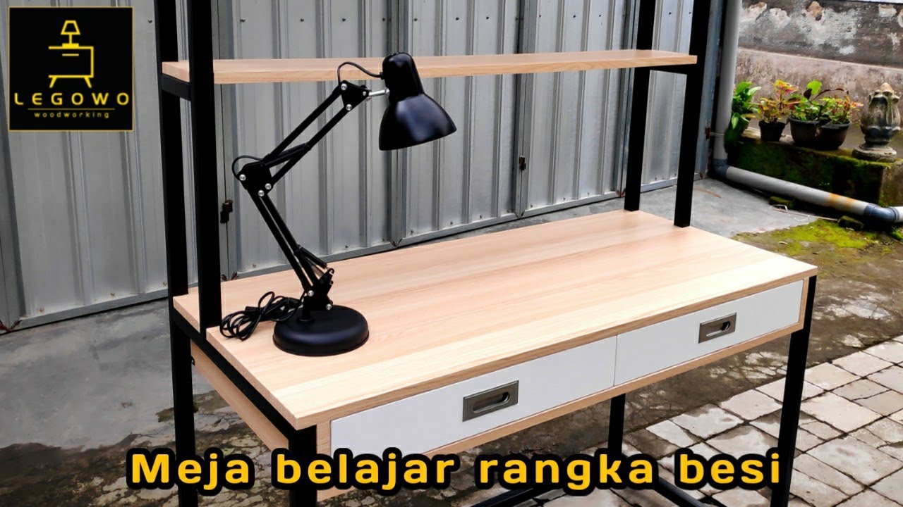 Buat meja minimalis | How to make office desk | meja rangka besi hollow