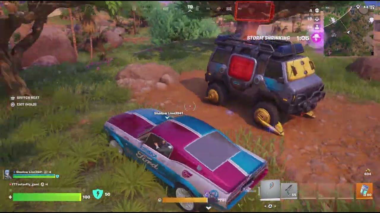 Fortnite 30 minutes of raw game play with a friend and high kills win ! 