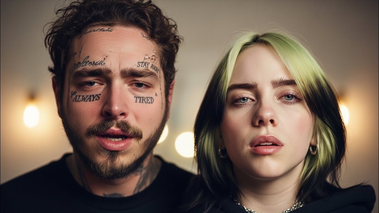 Post Malone Ft Billie Eilish - Unforgettable (Lyrics Video)