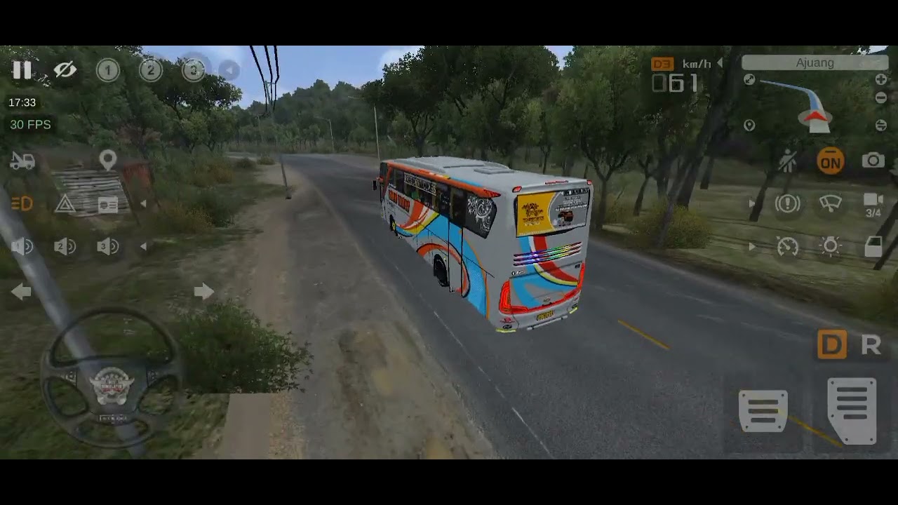BUS SIMULATOR  INDONESIA JB2 HINO RK,ALHAMDULILAH SLAMAT SAMPAI TUJUAN