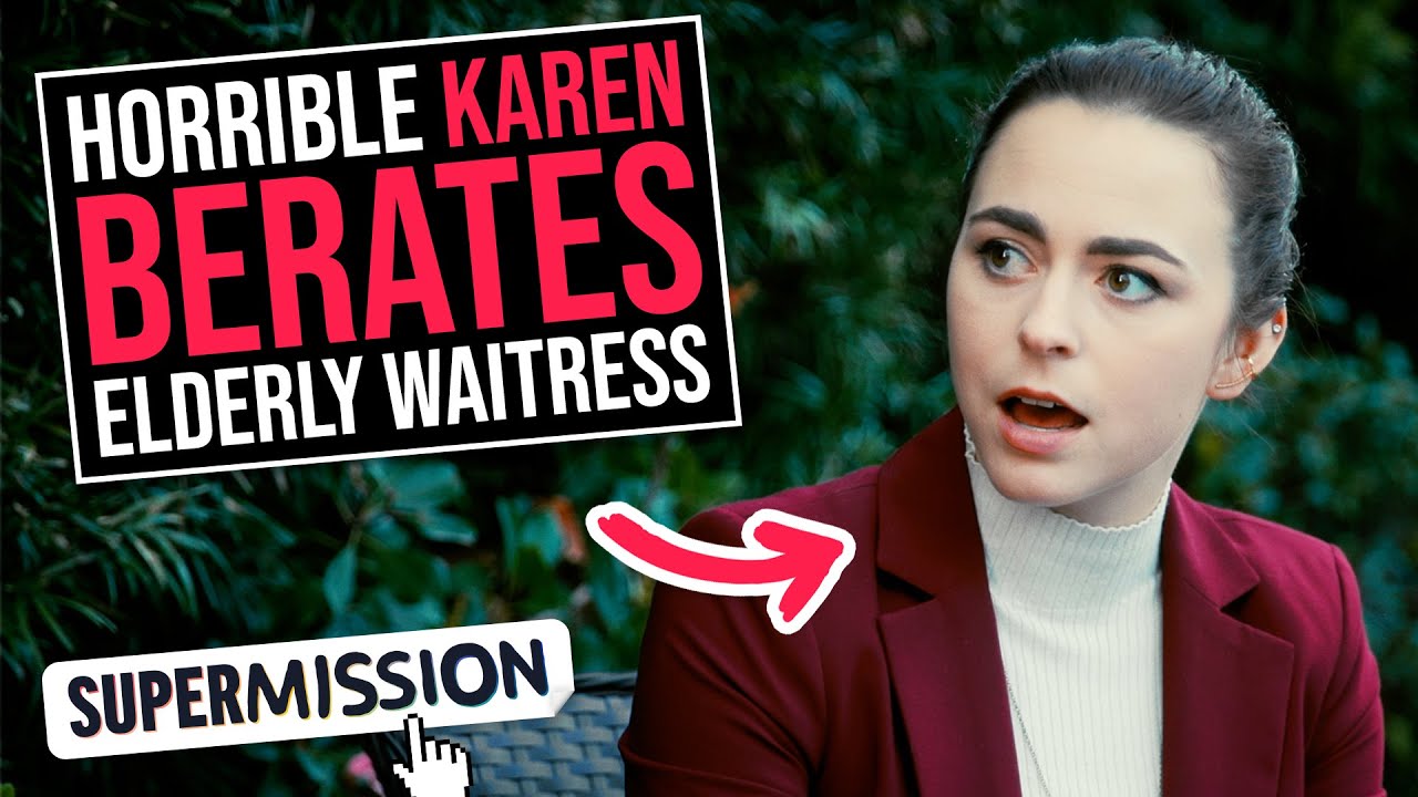 RUDE Karen Yells At Older Waitress For Being Too Slow I Supermission