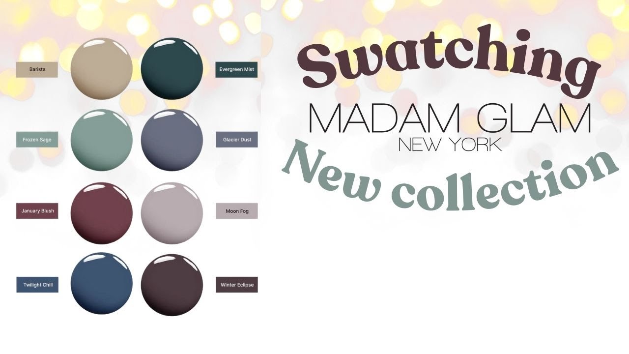 🎉 NEW Madam Glams January Full Cover Gel Polish Swatches! 💅✨