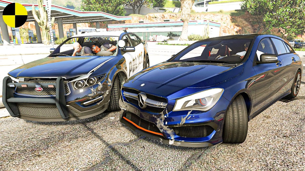GTA 5 Realistic Crash Deformation Vehicle Physics Vol.8