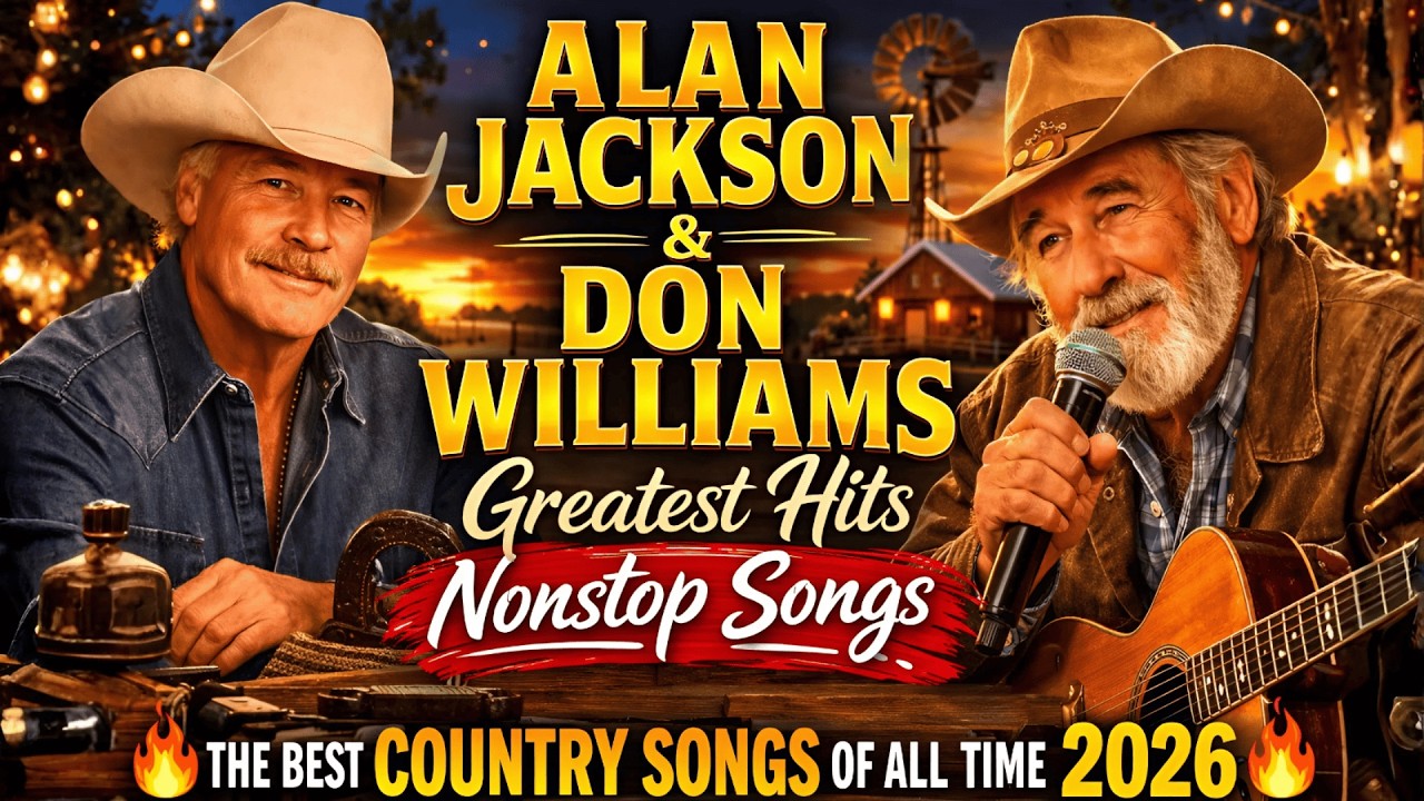 Alan Jackson, Don Williams Songs🎶Best Male Country Songs 80s 90s🤠Top 100 Classic Country Music