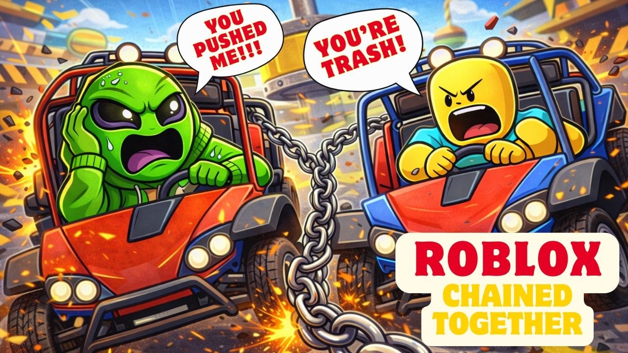 Roblox But We're Chained Together.. Ragebaiting Tested Our Friendship