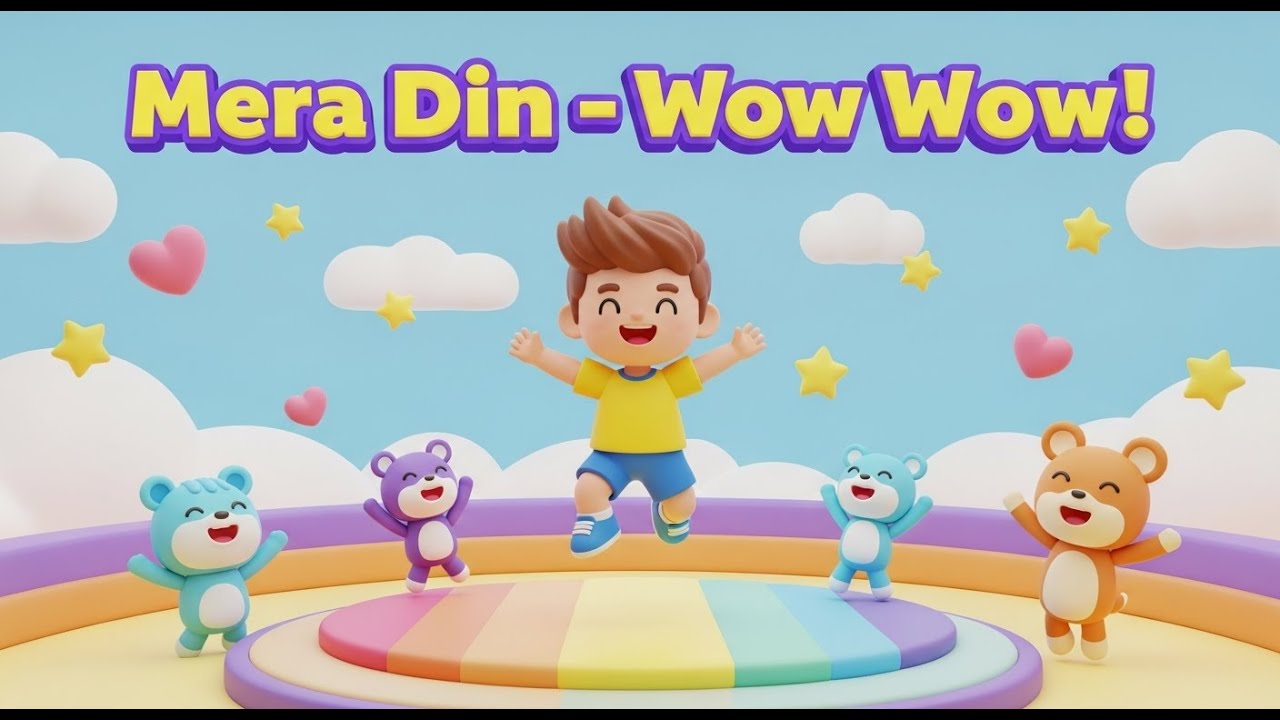 MERA DIN – WOW WOW! 🎵 Fun Kids Song for Toddlers | Sing & Dance Along!