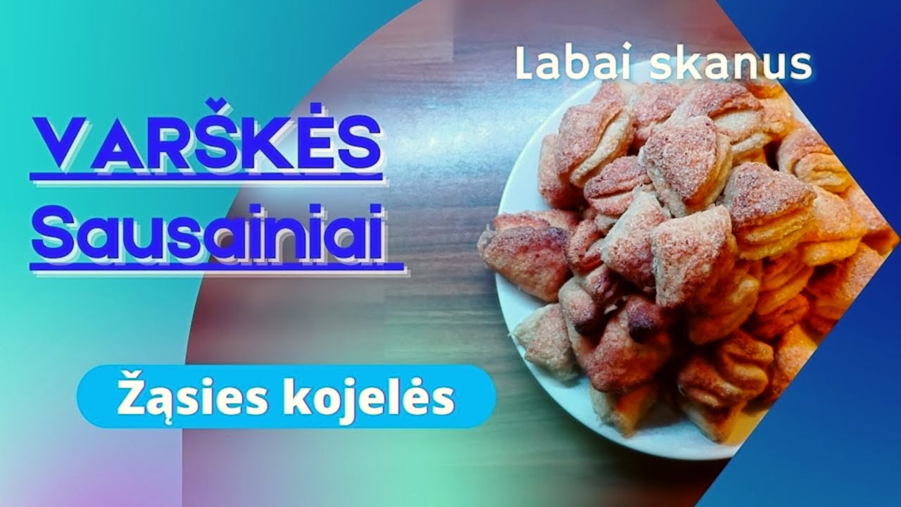 Labai lengvai pagaminami / Varskes sausainiai / Žasies kojeles / Bučinukai /Sausainiu receptas