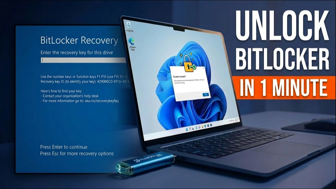 Простой способ обойти/разблокировать экран восстановления BitLocker (2026)