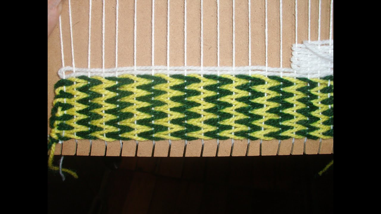Lindo Punto en zig zag para telar decorativo