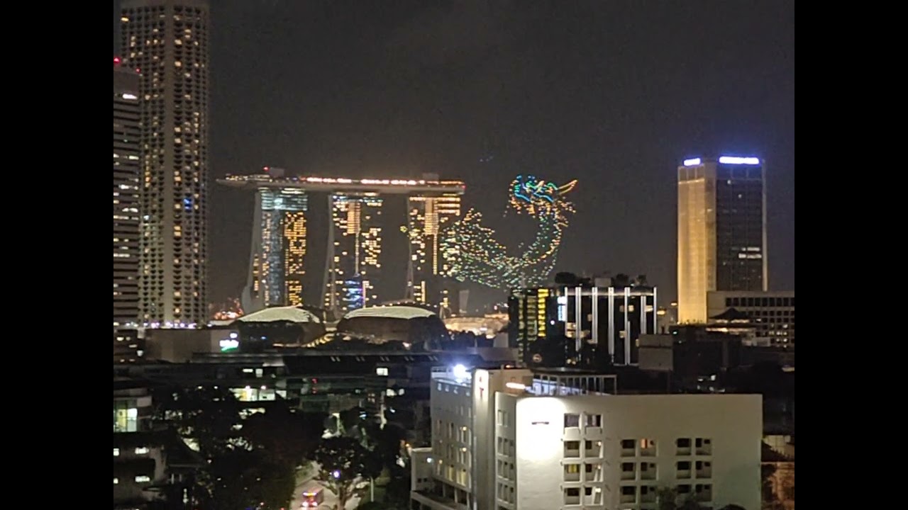 Epic Dragon Drone Light Show 2024 | Marina Bay Sands, Singapore 🇸🇬