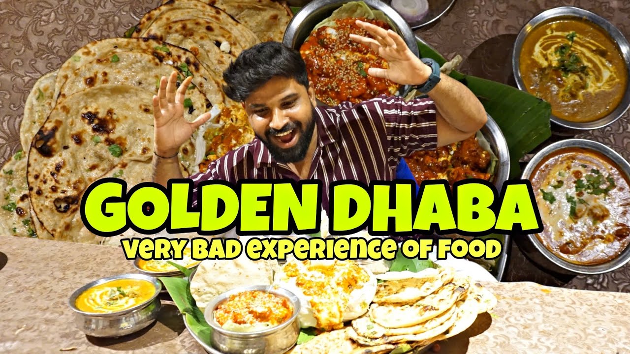 GOLDEN DHABA AT KURLA near shahara hotel biggest Thali #food #streetfood #restaurant #dhaba