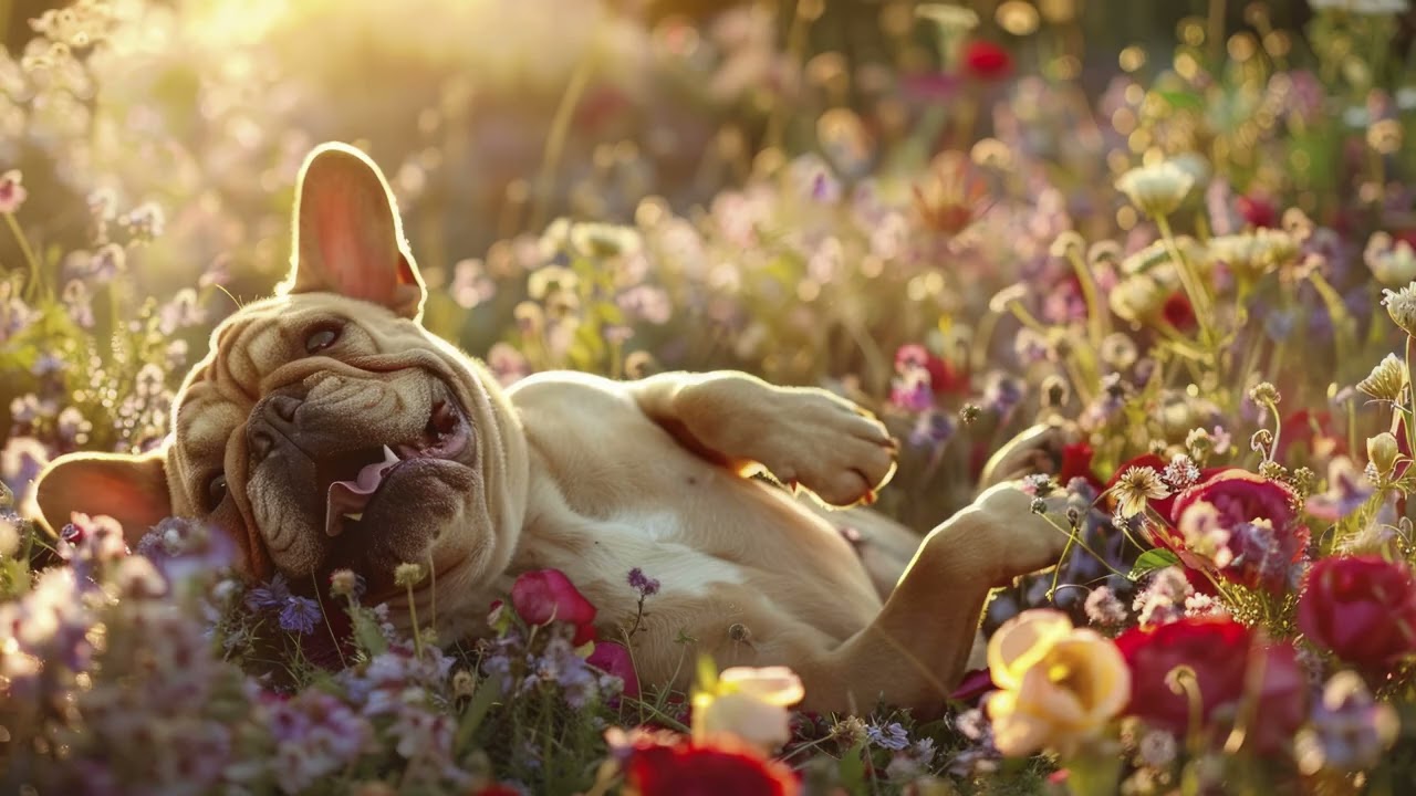 Blooming Puppy Joy 🌸 Happy Lo-fi for a Perfect Sunny Day | Bongo’s Music Diaries