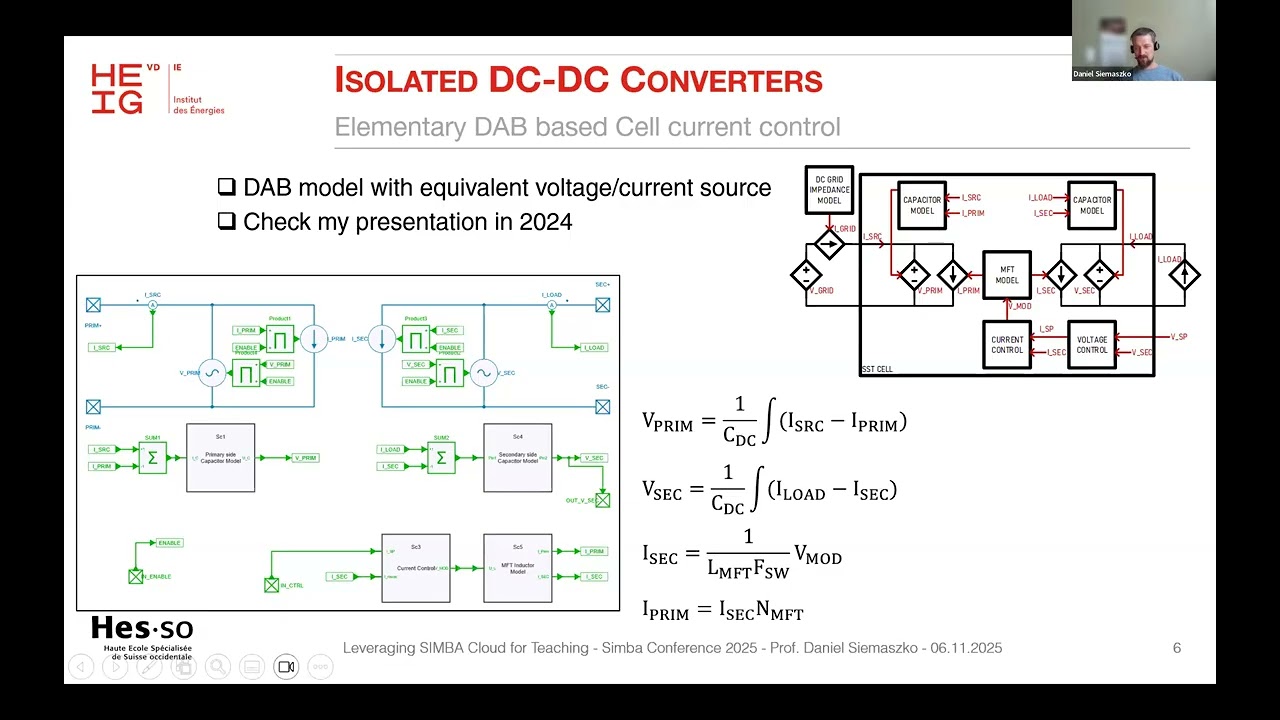 SIMBA Conf 2025 #7: Leveraging SIMBA Cloud for Teaching – Isolated DC-DC Converters